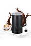 Black 4-in-1 Milk Frother, Heating Function, 580 ml/29 oz, Hot and Cold Coffee Frother, Latte, Cappuccino, Macchiato, 1 White