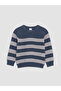 Indigo Striped Baby Boy Knitwear Set - 2
