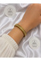 Gold Stone Detailed Flexible Steel Bracelet – Women's Zircon Stone Stainless Steel Bracelet