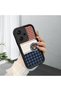 Redmi Note 13 Pro Plus+ 5g Compatible Cute Bear Protective Case, Mix of Plaid and Lines