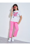 Teen Girls Pink Ribbed Flared Leggings - 2