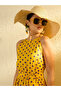 Yellow with Purple Polka Dot Sleeveless Tiered Maxi Dress - 4