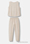 Sleeveless Natural Slouchy Blouse Pants Set - 6