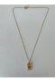 Special Series Square Evil Eye Stone Xp Gold Color Necklace - 3