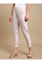 Light Pink Solid Pants with Side Pocket - 3