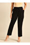 Black Solid Viscose Pants - 5