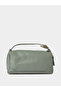 Green Pebbled Texture Crossbody Bag - 3