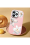 Realme Note 50 Compatible Case Camera Protector Pink Silicone Couple Phone Case with Floral Pattern - 2