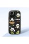 Redmi 10C Compatible Case Camera Protector Black Silicone Couple Phone Case Panda Pattern