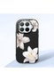 Mi 15t Pro Compatible Case Camera Protective Black Silicone Couple Phone Case Floral Pattern