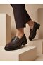 2412922K Women's Genuine Leather Buckle Loafer Shoes - 3