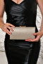 Women's Gold Zigzag Patterned Metal Handle Evening Dress Wedding Invitation Bag - 4
