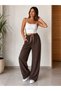 Women's Elastic Waist Tencel Modal Wide Leg Pants - 3