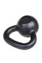 Kettlebell 8 kg din fontă, negru, greu și solid, tip halteră.