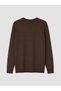 Lcw Grace Brown Crew Neck Striped Women's Knitwear Sweater - 5