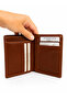 Genuine Leather Vertical Tan Color Men's Wallet with Gift Box Mcz3040 - 2