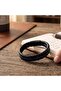 Genuine Leather and Black Onyx - Lapis Stone 2-Piece Men's Combination Bracelet Set (Navy Blue - Black) - 5