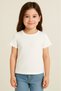Kids Girls 3-Piece Ecovero Ribbed T-Shirt Set - White-Black-Yellow 3-12 Years - 4