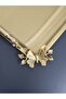 Figured, Metal-Handled, Stainless Steel Rectangular Tray Luxury Presentation Tray North Gold - 3