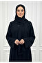 Braided Accent Abaya|Crepe Fabric - 2