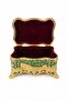 Gold Plated Detailed Embroidered Decorative Jewelry Box - 4