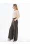 High Waist Wool Trousers Khaki - 3