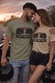 Ride Together Printed Spouse Lover Couple Combination T-Shirt