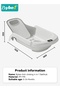 12PCS Baby Bath Tub, 25 Gears Height Adjustable Baby Bathing Seat, Bath Support Tub with Temperature Sensing + Shower Cap + Shower Cup + Duckling toys *4 + Ocean Balls *5, for Baby Boys and Girls 0-24 - 5