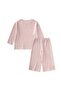 Wide Cut Seasonal Waffle Set for 2-8 Years Powder Pink - 2