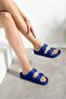 Unisex Slippers Double-Strapped Buckle Adjustable Lightweight Comfortable Flexible Soft Sandals 133 - 2