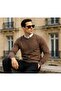 Men's Winter Casual Crew Neck Coffee Sweater - 4