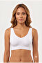 Women's White Breast Gathering Thick Strap Corset Bustier Anti-Sagging Upright Posture Seamless Bra
