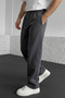 Men's Smoked Baggy Sweatpants 3 Thread Oversize Straight Leg with Back Pockets (Original Model) - 5