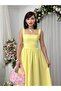 Women's Sari Midi Dress Square Collar Backless Bow Detailed Atlas - 3