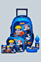 5 Pack Naruto Print Trolley Backpack Set - 18"