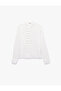 Napoleon Closure Detailed Long Sleeve Crew Neck Buttoned Crepe Shirt - 6