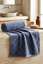 La Notte Flora King Velvet Hand Towel Indigo 50X90 cm - 5