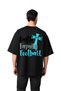 Men's Oversize T-Shirt Iman Family Football Graphic Printed 100% Cotton Relaxed Fit Casual Modern Stylish Elegant