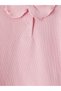 Pink Baby Collar Ribbed Girls' T-Shirt - 3