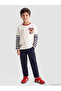 Navy Blue Boys' Sweatpants with Elastic Waist - 8
