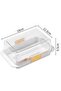 Butter dish with lid, adjustable serving size, 500g white. - 2