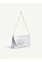 Women's Hand and Shoulder Bag with Side Magnet Detail and Chain Strap – Stylish Portfolio Clutch - 2