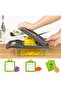 16-piece vegetable slicer set, mandoline, suitable for dicing and shredding, green. - 2