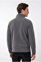 Men's Smoked Comfortable Fit Full Zipper Thick Outdoor Fleece Jacket with Front Pockets - 2