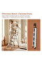 Foldable White 4 Step Ladder Aluminum Alloy Sturdy Rustproof Step Stool Space Saving Compact Design for Kitchen Office - 5