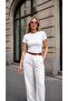Women's Crew Neck Short Sleeve Bodysuit - 3