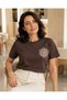 Women's Lace Embroidered Lycra Combed Cotton Short Sleeve T-Shirt - 3