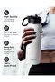 زجاجة مياه معزولة مع ماصة من الفولاذ المقاوم للصدأ و3 أغطية بفتحة واسعة خالية من BPA للحفاظ على المش - 3