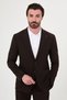 Straight Slim Fit Mono Collar Punto Stitched Men's Suit with Pocket Bag Dark Brown - 45479.26Y - 4