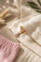 Aura Bloom Rabbit Patterned Cream Sweatshirt and Polka Dot Pink Trousers 2-Piece Baby Set - 100% Cotton - 4